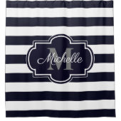 Muster für blaue Navy Stripes Duschvorhang (Vorderseite)