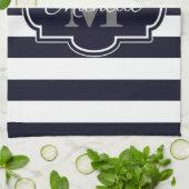 Muster für blaue Navy Stripes Geschirrtuch (Gefaltet)