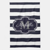Muster für blaue Navy Stripes Geschirrtuch (Vertikal)