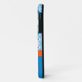 Muster für blaue/orangefarbene Damaskus - iPhone 5 Case-Mate iPhone Hülle (Hinten/Links)
