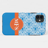 Muster für blaue/orangefarbene Damaskus - iPhone 5 Case-Mate iPhone Hülle (Rückseite (Horizontal))