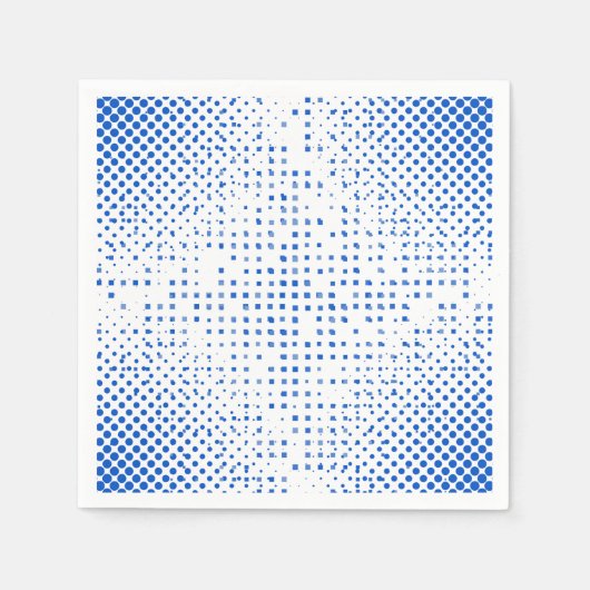 Muster für blaue Pixel Serviette (Vorderseite)