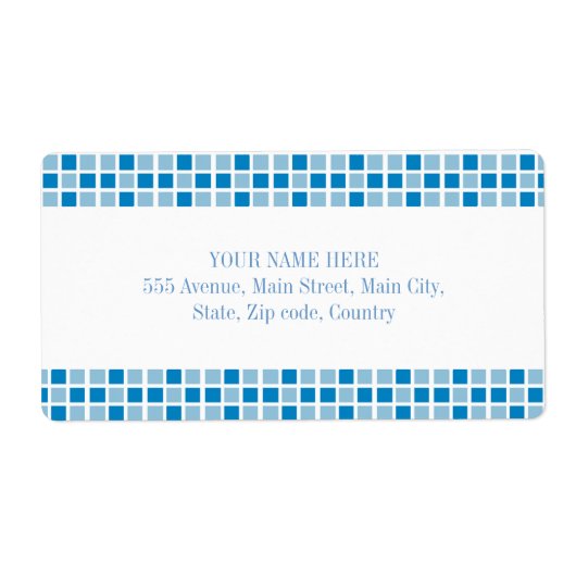 Muster für blaue Quadrate (Vorne)