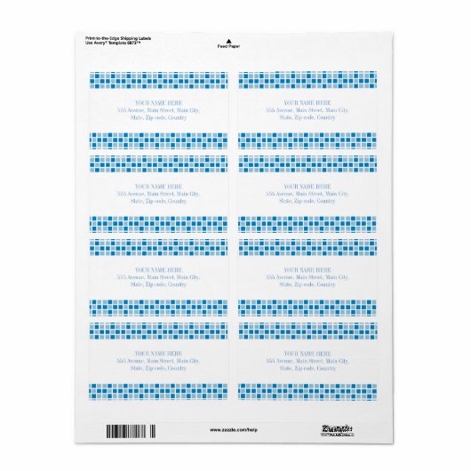 Muster für blaue Quadrate (Vorne)