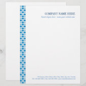Muster für blaue Quadrate Briefkopf (Vorne/Hinten)
