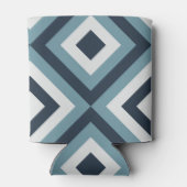 Muster für blaue Quadrate Dosenkühler (Rückseite)