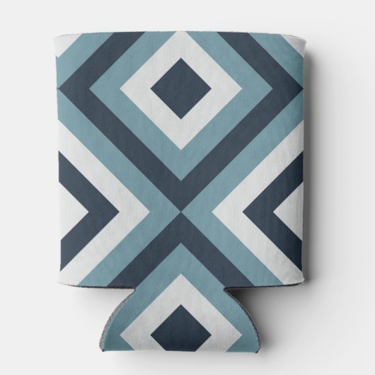 Muster für blaue Quadrate Dosenkühler (Rückseite)