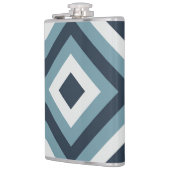 Muster für blaue Quadrate Flachmann (Links)