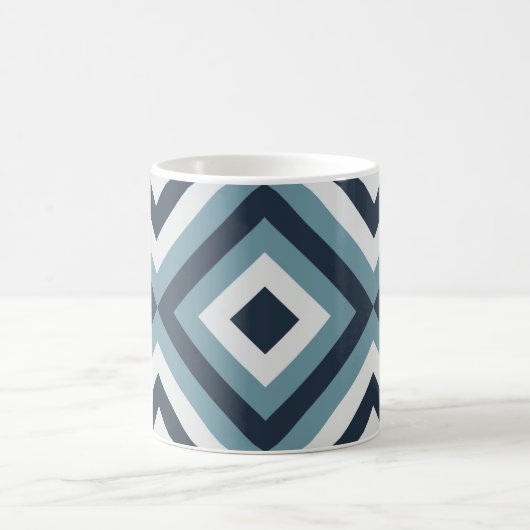 Muster für blaue Quadrate Kaffeetasse (Mittel)
