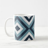 Muster für blaue Quadrate Kaffeetasse (Links)