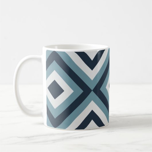 Muster für blaue Quadrate Kaffeetasse (Links)