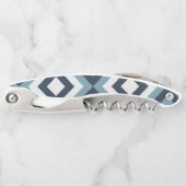 Muster für blaue Quadrate Kellnermesser (Vorderseite)