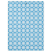 Muster für blaue Quadrate Klemmbrett (Rückseite)