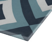 Muster für blaue Quadrate Schneidebrett (Ecke)