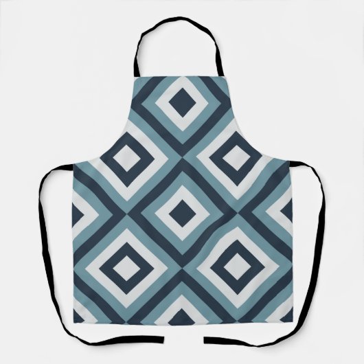Muster für blaue Quadrate Schürze (Vorderseite)