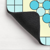 Muster für blaue Quadrate und Kreise Mousepad (Ecke)
