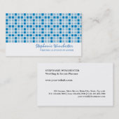 Muster für blaue Quadrate Visitenkarte (Vorne/Hinten)