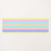 Muster für blaue rosa grüne Pastellstreifen Yogamatte (Vorderseite (Horizontal))