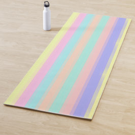 Muster für blaue rosa grüne Pastellstreifen Yogamatte