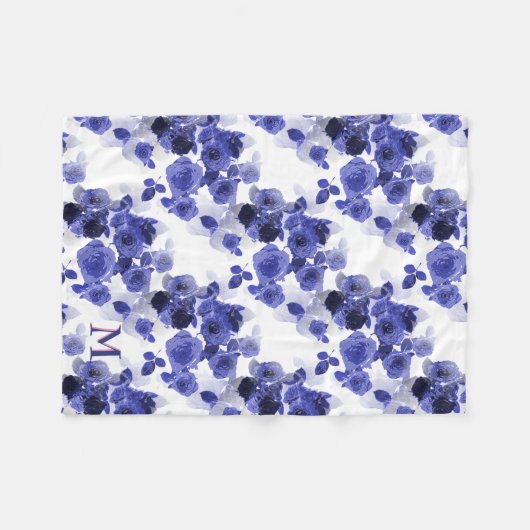 Muster für blaue Rose Fleecedecke (Vorderseite (Horizontal))