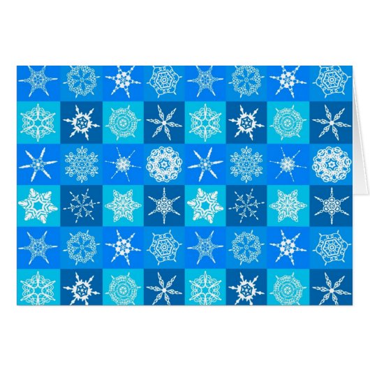 Muster für blaue Schneeflocken (Vorderseite (Horizontal))