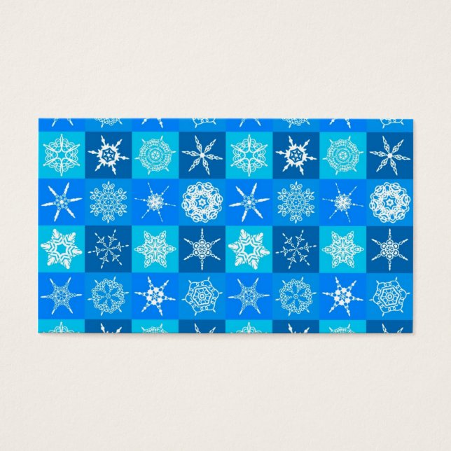 Muster für blaue Schneeflocken (Vorderseite)