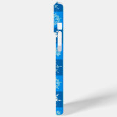 Muster für blaue Schneeflocken Case-Mate iPhone Hülle (Rückseite / Links)