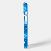 Muster für blaue Schneeflocken Case-Mate iPhone Hülle (Rückseite / Links)
