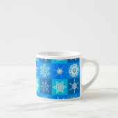 Muster für blaue Schneeflocken Espressotasse (Rechts)