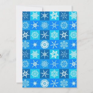 Muster für blaue Schneeflocken Feiertagskarte