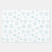 Muster für blaue Schneeflocken Geschenkpapier Set (Vorderseite 3)
