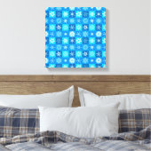 Muster für blaue Schneeflocken Leinwanddruck (Insitu (Schlafzimmer))