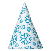 Muster für blaue Schneeflocken Partyhütchen (Rechts)