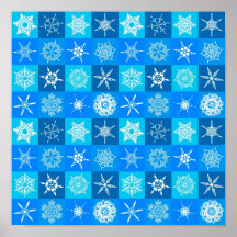 Muster für blaue Schneeflocken