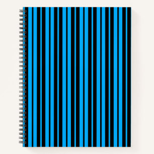 Muster für blaue schwarze vertikale Streifen Notizblock