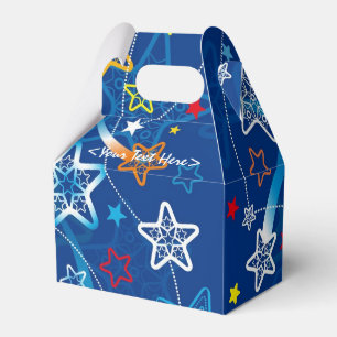 Muster für blaue Shooting Stars Geschenkschachtel