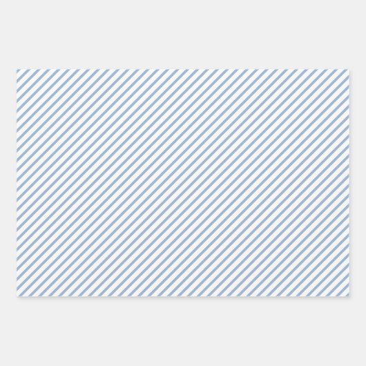 Muster für blaue Streifen Geschenkpapier Set (Vorderseite 3)