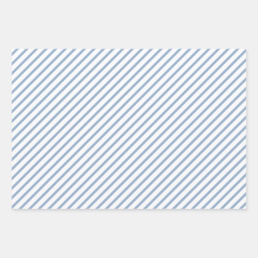 Muster für blaue Streifen Geschenkpapier Set (Vorderseite 2)