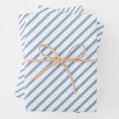 Muster für blaue Streifen Geschenkpapier Set (Beispiel)