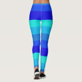 Muster für blaue Streifen Leggings (Rückseite)