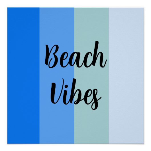 Muster für blaue Streifen Poster (Vorderseite)