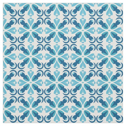 Muster für blaue Tile Stoff (Muster)