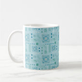 Muster für blaue und Aquamarine Schaltkreise Kaffeetasse (Links)