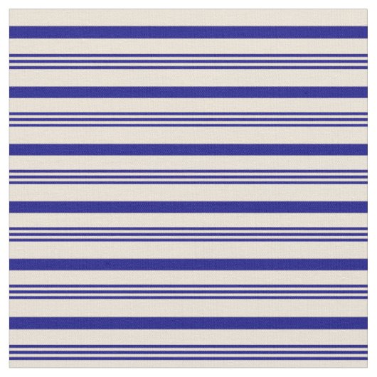 Muster für blaue und Bisque Streifen Stoff (Nahaufnahme)