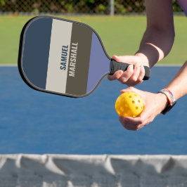 Muster für blaue und braune Streifen Pickleball Schläger