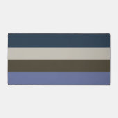 Muster für blaue und braune Streifen Schreibtischunterlage (Vorderseite)