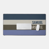 Muster für blaue und braune Streifen Schreibtischunterlage (Tastatur & Maus)