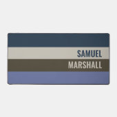 Muster für blaue und braune Streifen Schreibtischunterlage (Vorderseite)