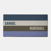 Muster für blaue und braune Streifen Schreibtischunterlage (Vorderseite)