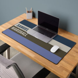 Muster für blaue und braune Streifen Schreibtischunterlage